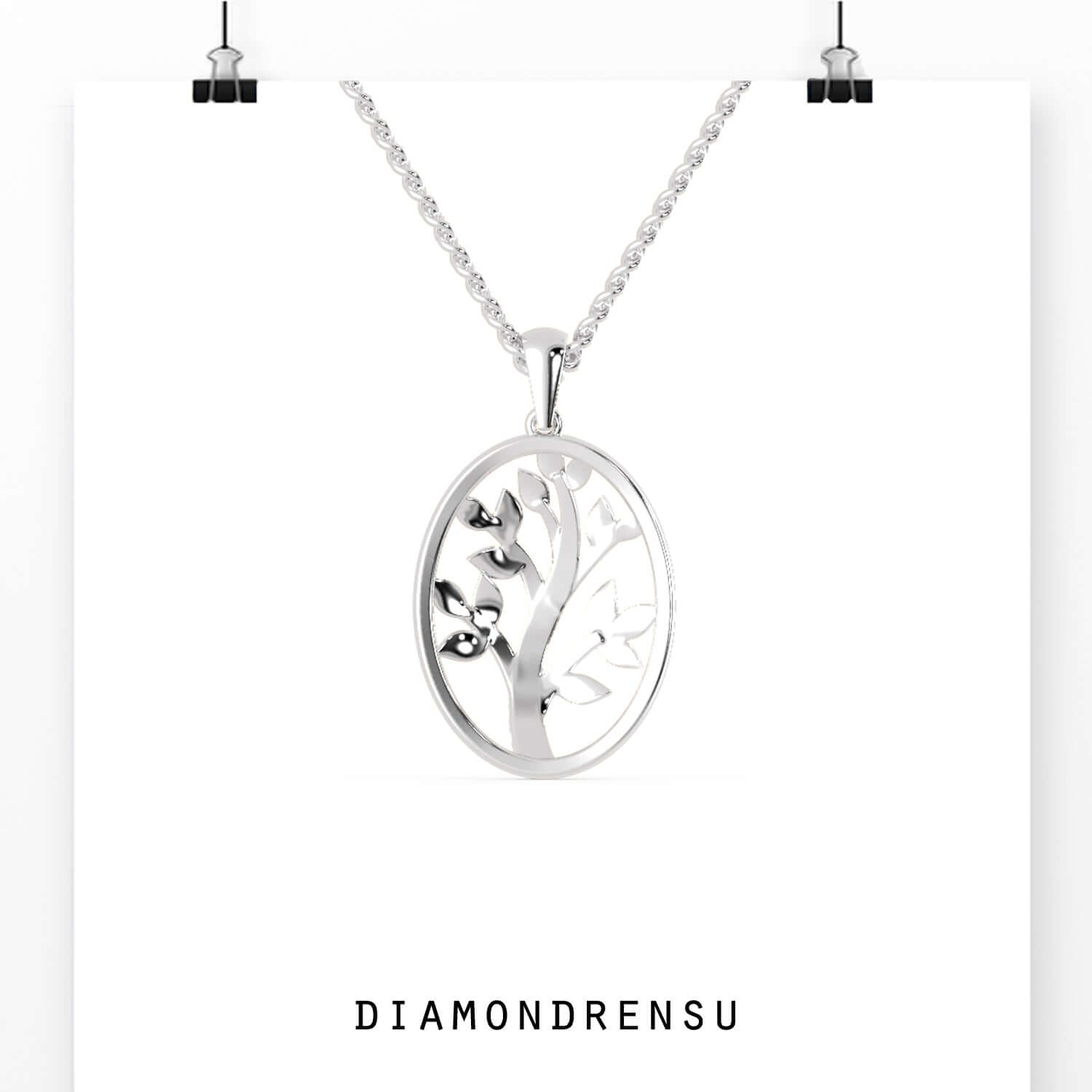 white gold wedding pendant - diamondrensu