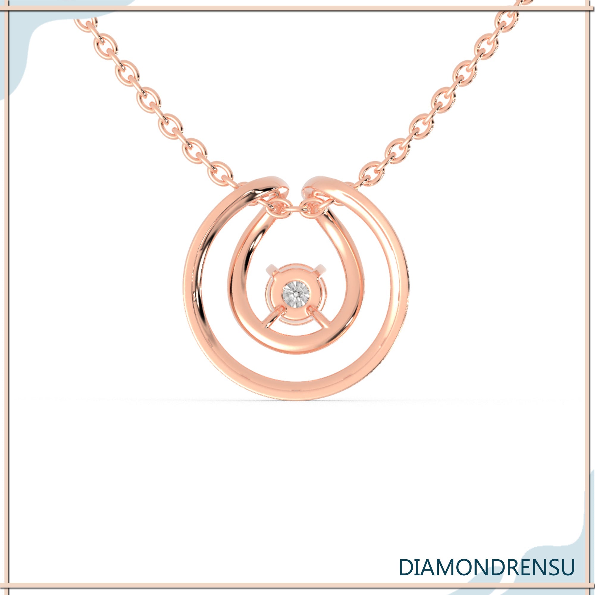 white gold wedding pendant - diamondrensu