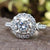 Moissanite engagement ring round cut moissanite ring.