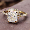 Radiant cut ring with a stunning radiant cut engagement ring design.