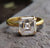 Asscher cut engagement ring moissanite ring handmade jewellery diamondrensu UK ring tapered shank ring
