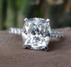 Cushion cut engagement ring with a stunning cushion engagement ring design.