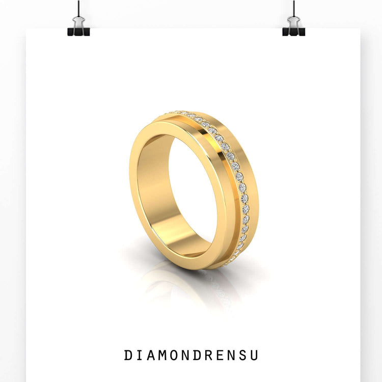 Rose gold wedding ring designed for men's collection.
