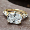 Cushion Cut Engagement Ring with a stunning cushion cut moissanite ring.