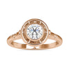 Round solitaire engagement ring with a timeless design and sparkle.
