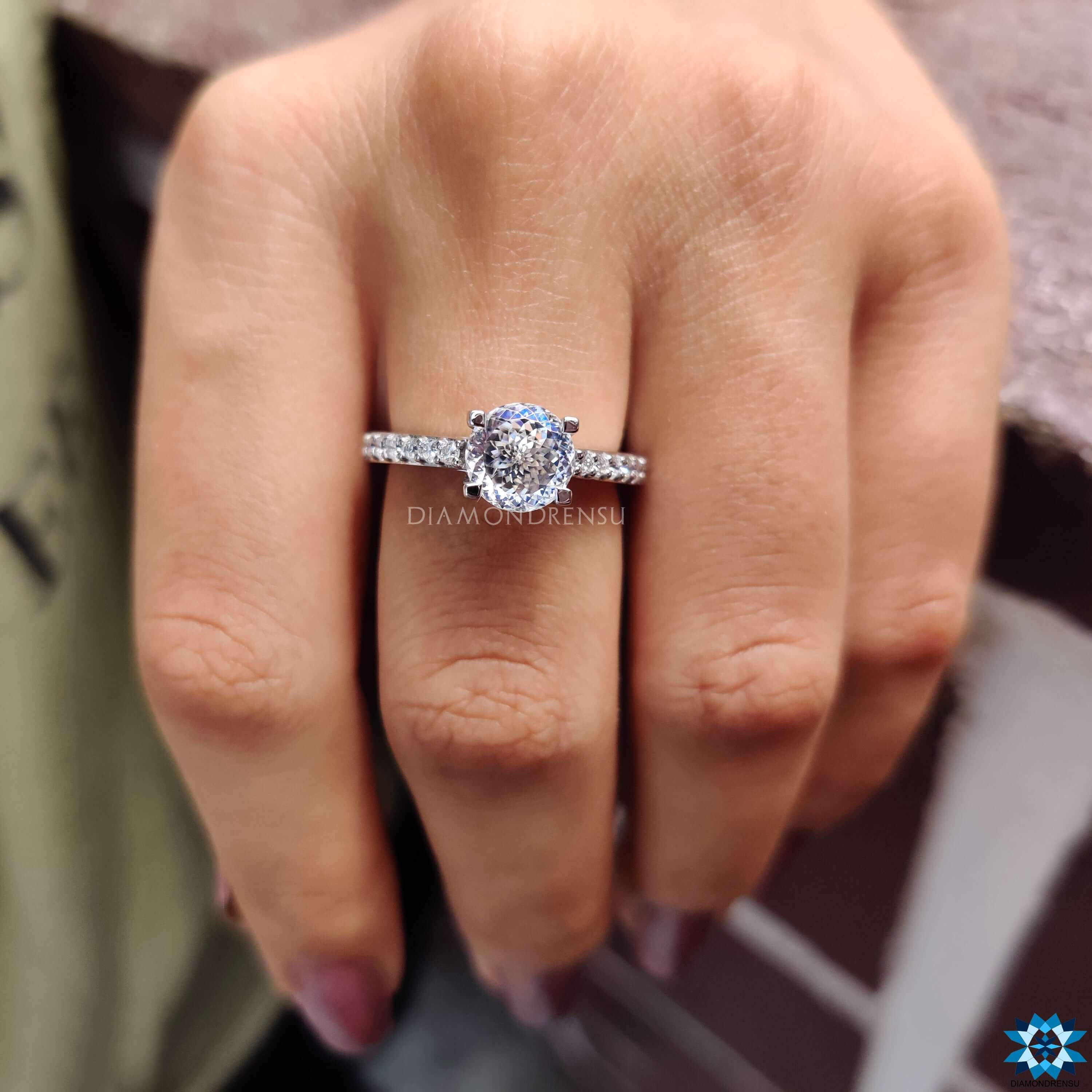 affordable moissanite engagement - diamondrensu