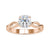 Round diamond solitaire engagement ring featuring timeless elegance and sparkle.
