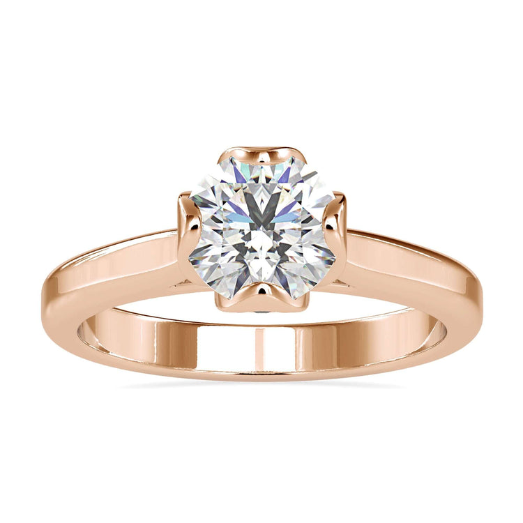 Lab grown diamond engagement ring with IGI certified stone.
