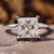 princess cut moissanite engagement ring