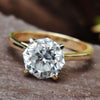 Cathedral Setting Ring with Octagon Moissanite