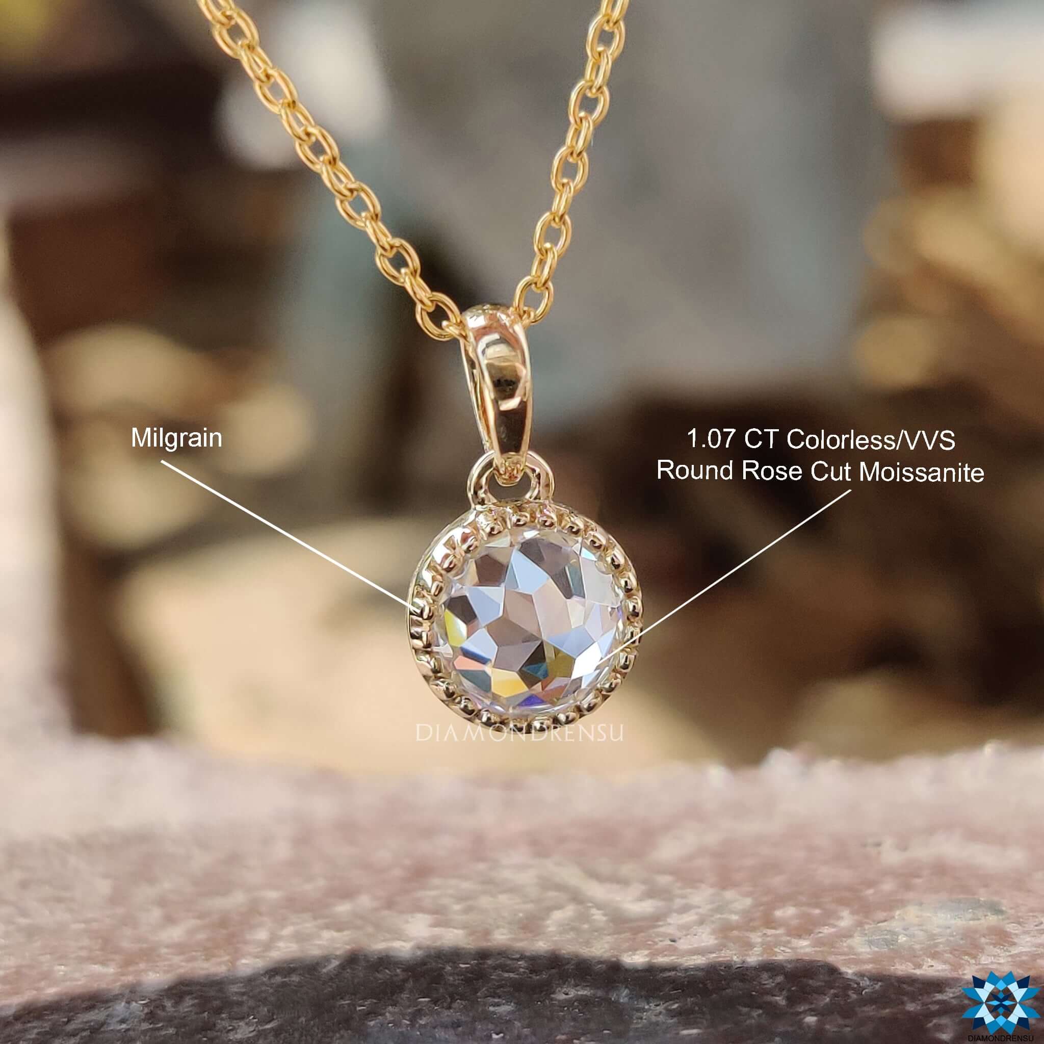 moissanite solitaire pendant