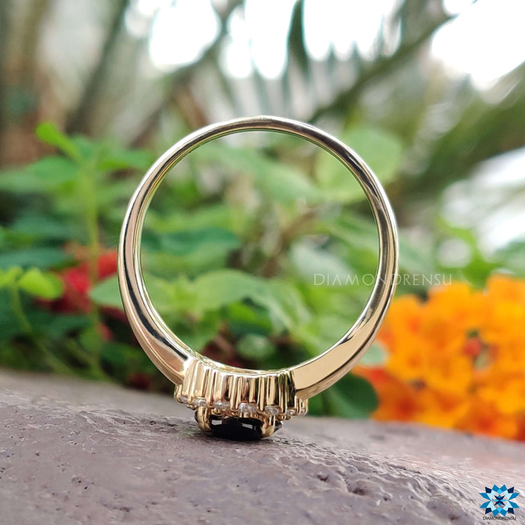 Handmade moissanite ring with prong setting.

