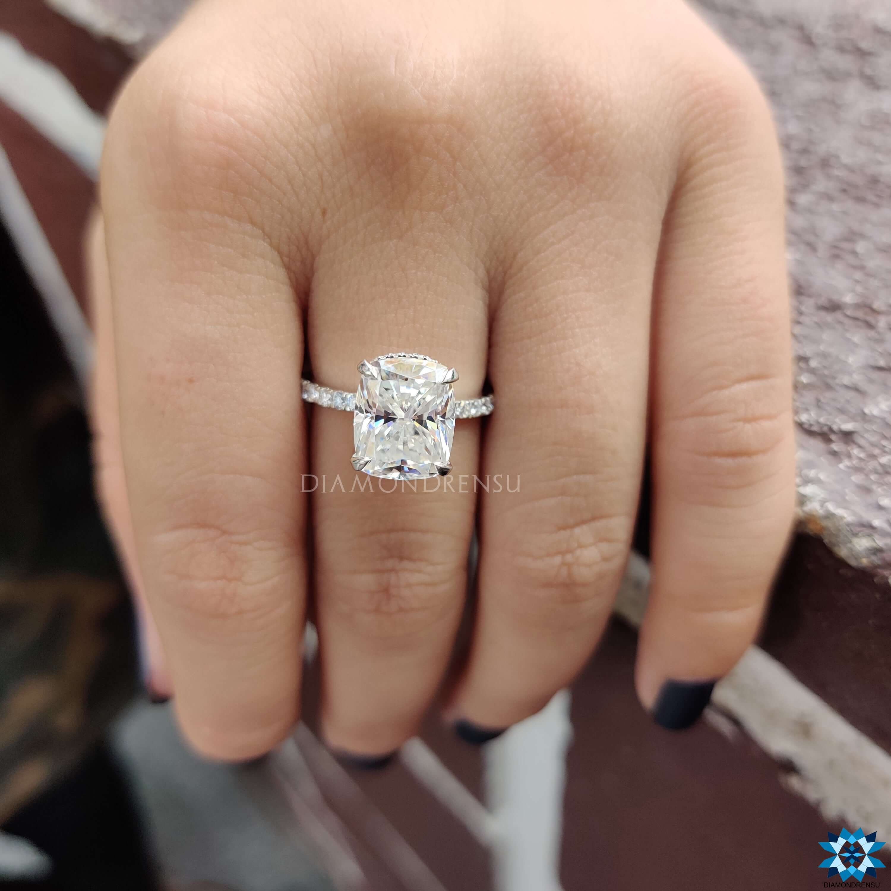 Handmade Jewellery featuring pave setting ring.