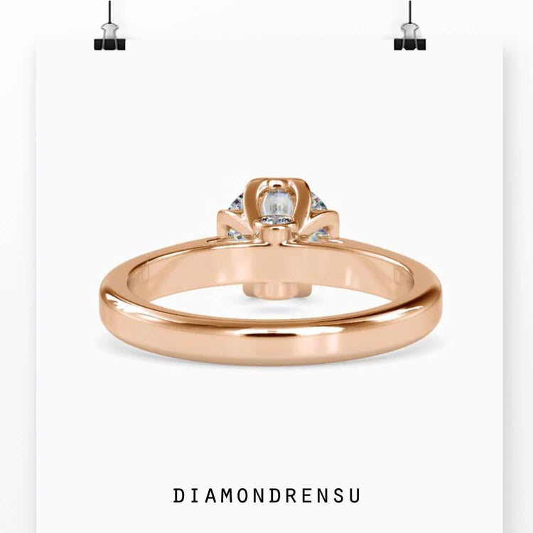 Lab grown diamond ring in white gold with classic solitaire look.
