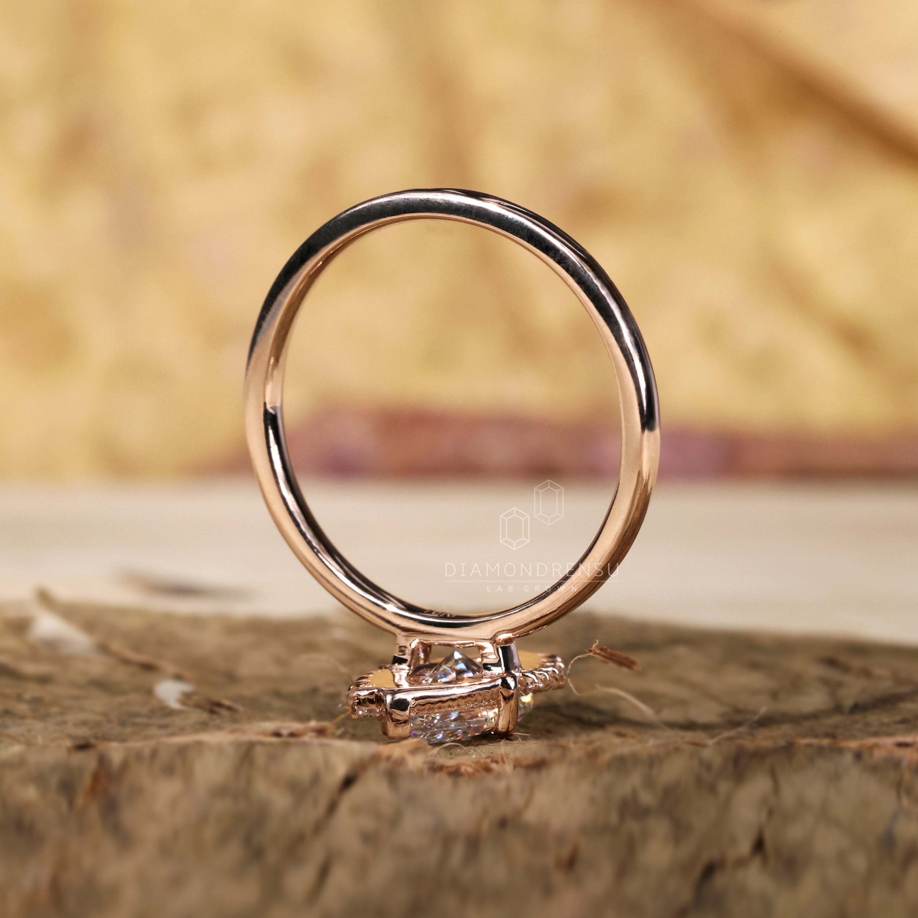 Elegant halo setting ring perfect for modern engagement rings.