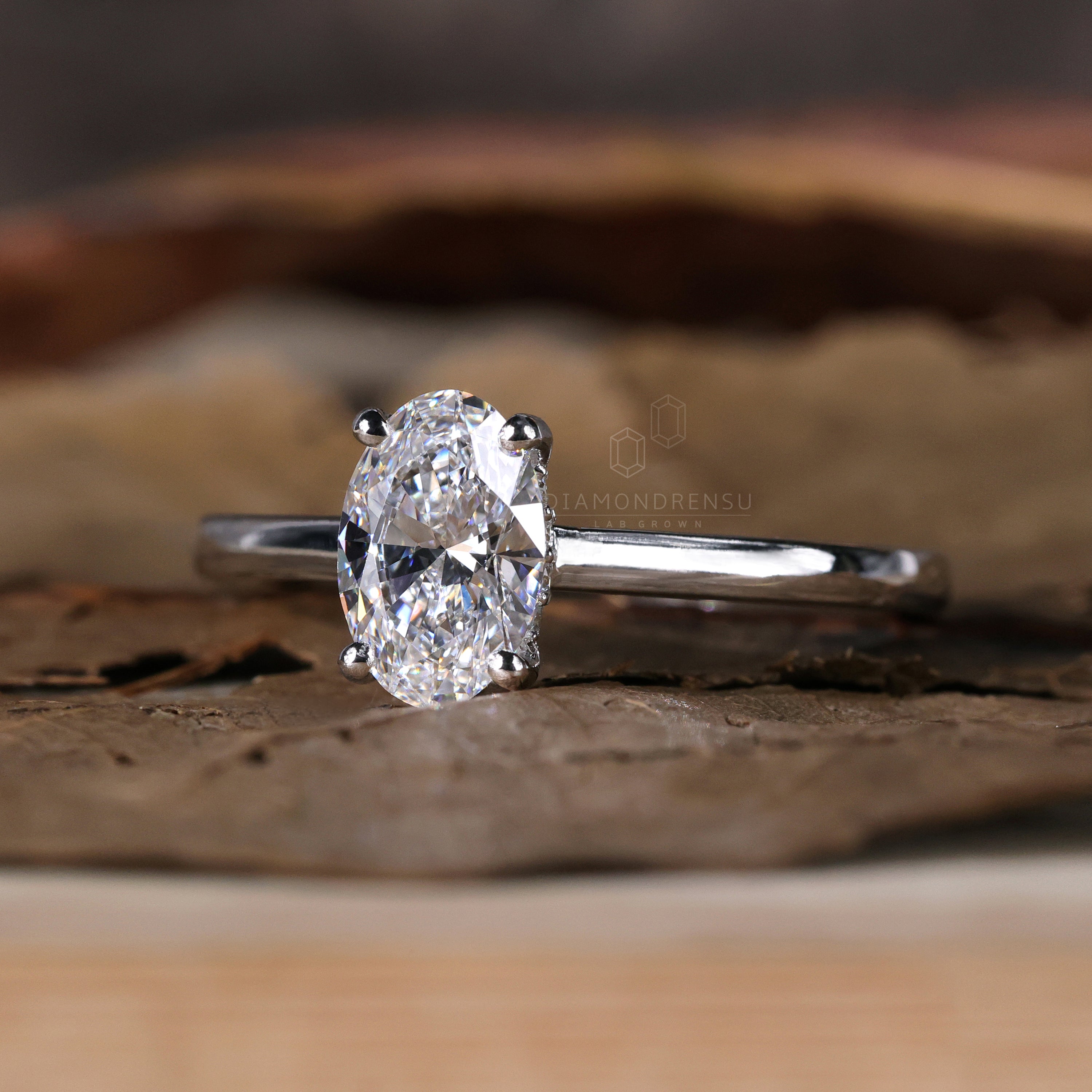 lab created diamond engagement ring - diamondrensu