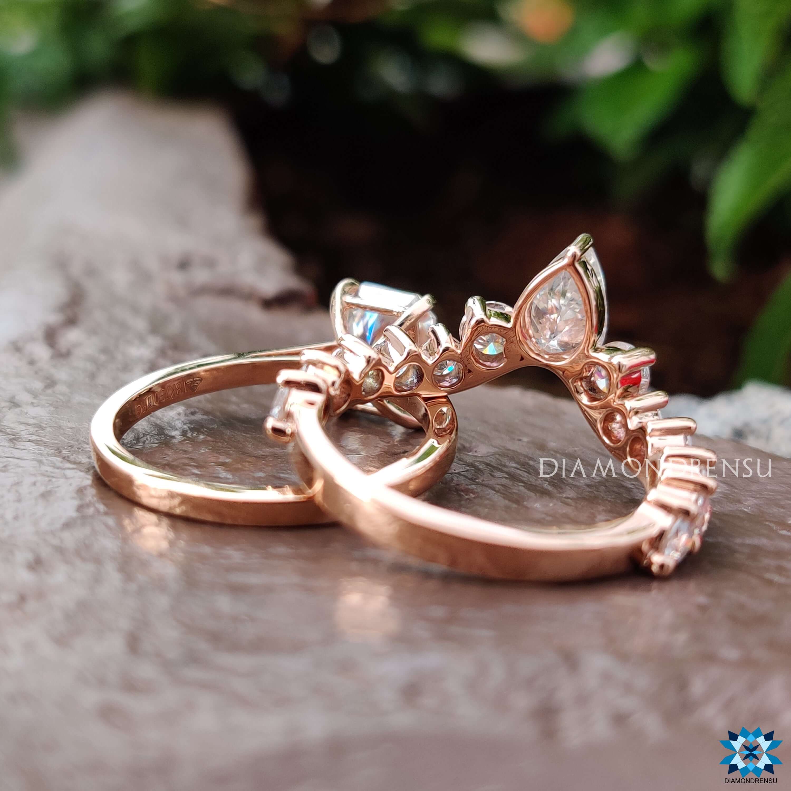 rose gold wedding set - diamondrensu