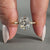 Cushion old mine cut ring in compass prong setting
