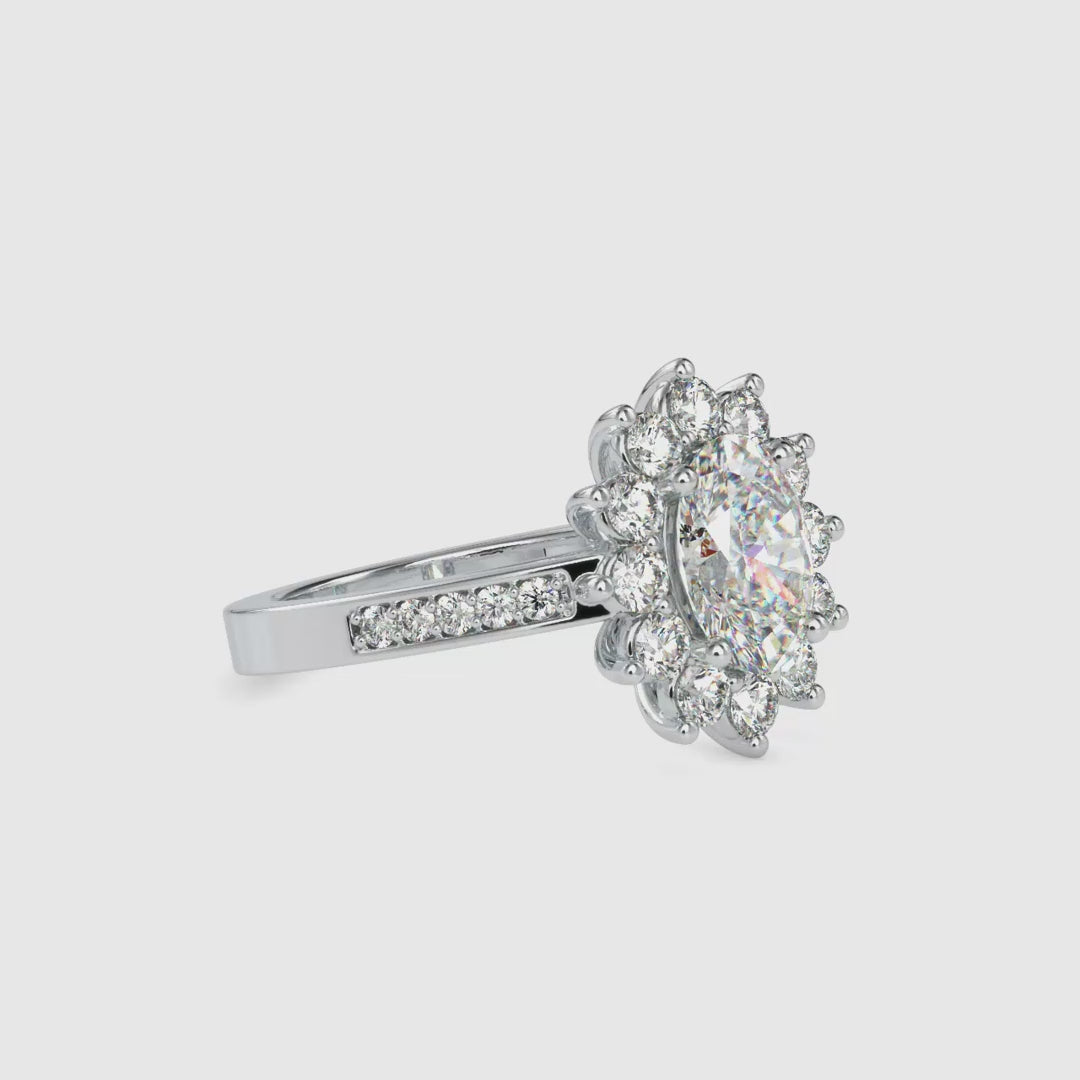 Channel setting ring with brilliant diamonds for added elegance and sparkle.
