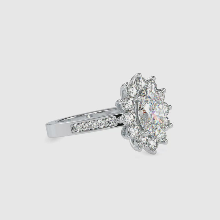Handmade jewellery featuring rose gold ring and lab grown diamond engagement ring.
