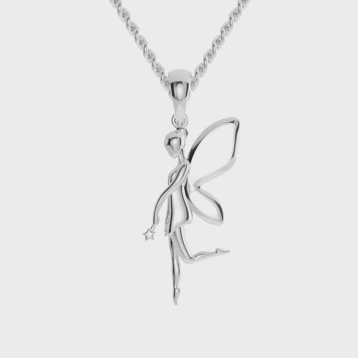 Flying angel pendant with luxurious handmade detailing.