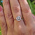 Lovely Portuguese Cut Modern Tulip Solitaire Moissanite Engagement Ring