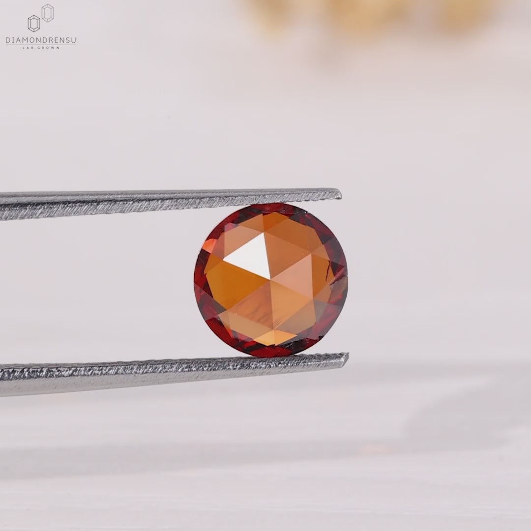 Loose champagne lab diamond crafted in a vintage-inspired rose cut.
