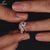 Twisted pave engagement ring and band.
