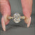 Marquise diamond ring paired with round diamond ring.