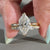 Marquise cut engagement ring with band.
