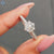 Round cut engagement ring with pave setting ring
