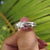 0.55 CT Round Brilliant Cut Solitaire Men's Moissanite Engagement Ring