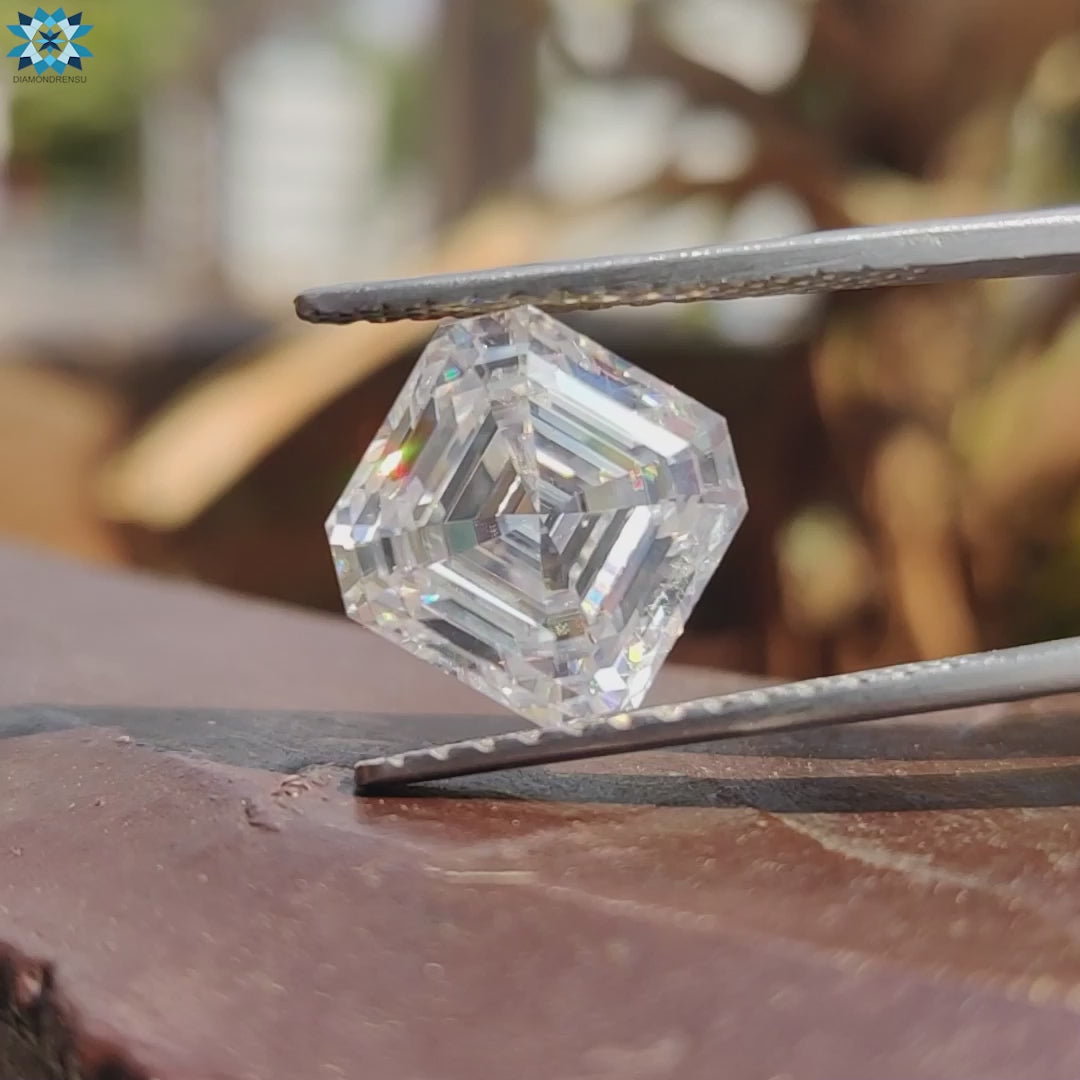 asscher cut loose moissanite - diamondrensu