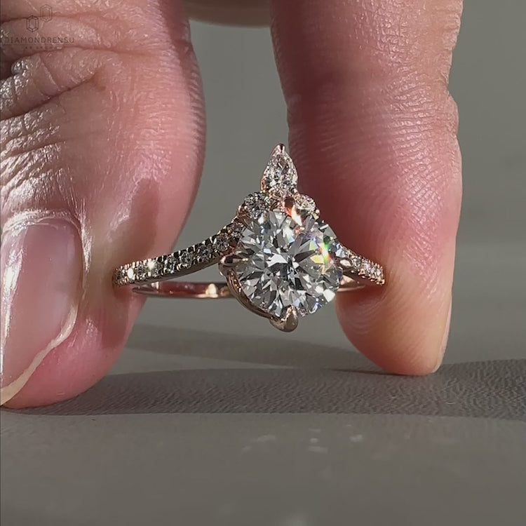 Diamond ring uk crafted with a pave ring diamond and a rose gold setting for timeless beauty.