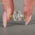 Handmade emerald cut ring with four prong setting.