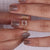 Round rose cut diamond solitaire ring with double claw prong setting.
