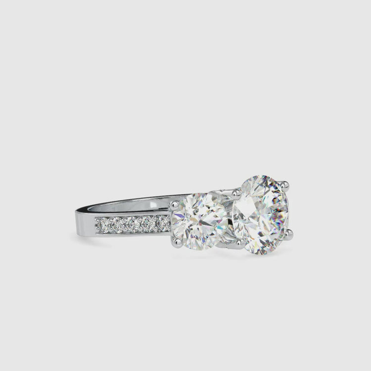 Diamondrensu UK engagement ring with yellow gold and diamonds.
