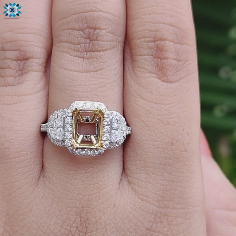 Diamondrensu UK three stone engagement ring.
