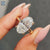 Moval Cut ring in 4 prong ring setting
