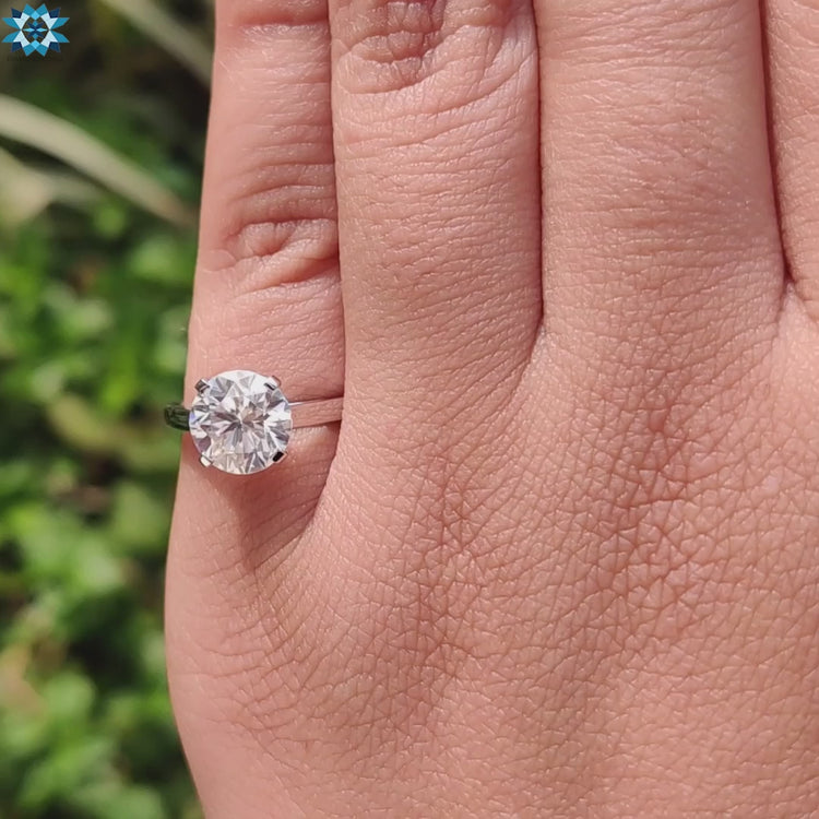 UK handmade moissanite engagement ring.
