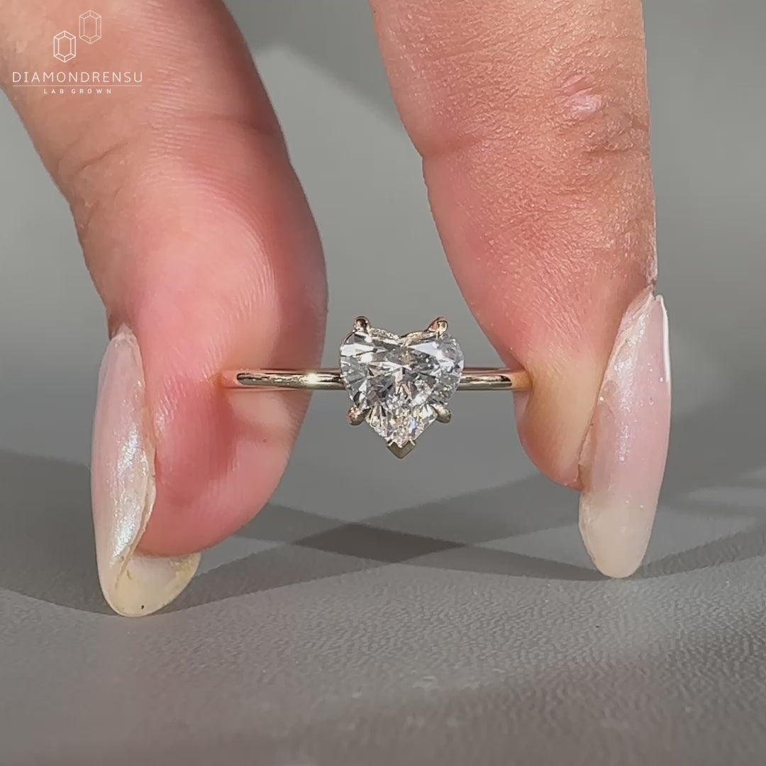 Diamonds London UK heart cut diamond ring.
