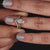 Yellow gold pear shape engagement ring set.
