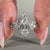 Vintage style marquise ring set with milgrain details.