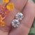 Octagon Cut Colorless Double Claw Prong Moissanite Earrings