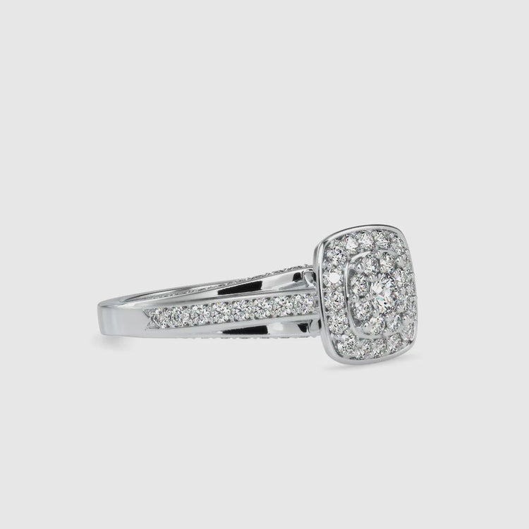Diamondrensu UK engagement ring with white gold and pave.