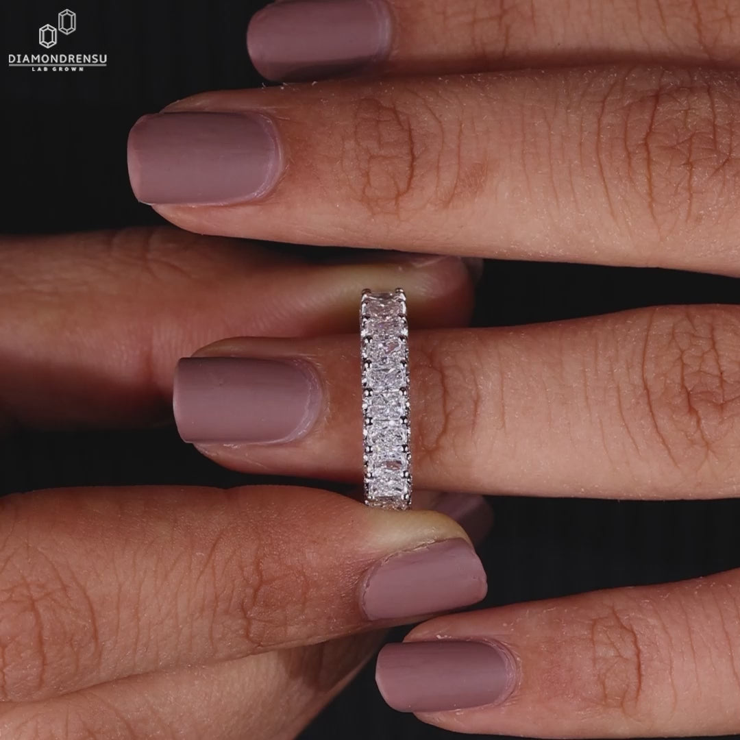 Radiant Cut Wedding Band Where Beauty Meets Brilliance