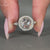 White gold ring crafted in prong setting.