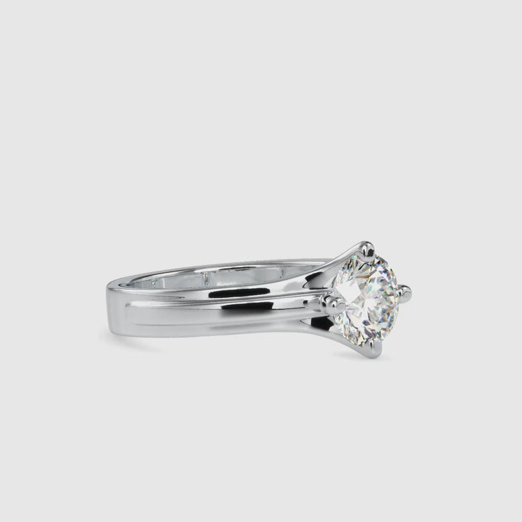 UK diamond ring with lab grown diamond in rose gold.
