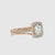 Round diamond engagement ring with a stunning split shank design.
