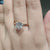 Solitaire engagement ring in yellow gold.